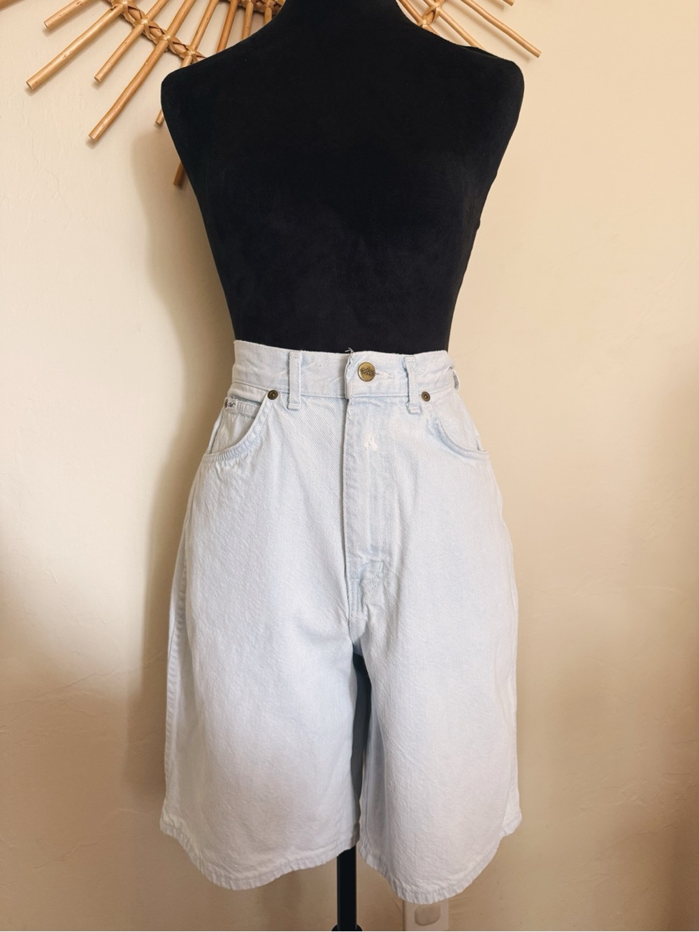 Light Wash High-Rise Women's Denim Shorts